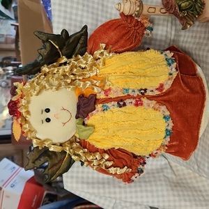 Lady Angel Scarecrow 12" Tall Fall Thanksgiving Decor